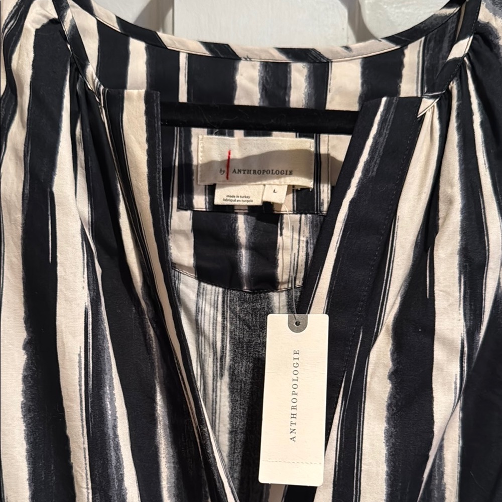 Anthropologie Dark Navy and White Dress NEW - Picture 2 of 5